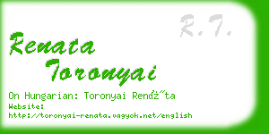 renata toronyai business card